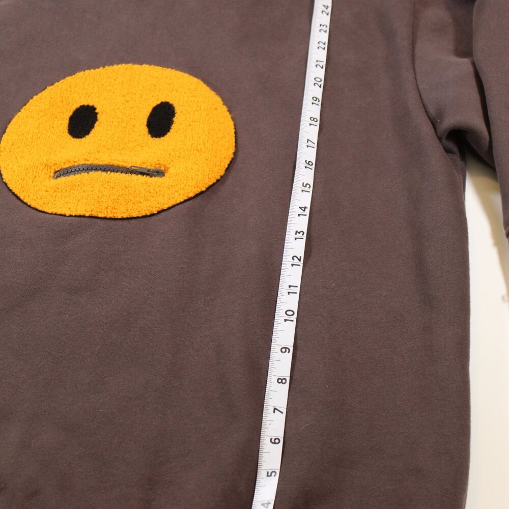 Neutral Hoodie Emoji Drew Mascot Brown and Yellow zipper New w/o Tags  size L - Picture 2 of 15